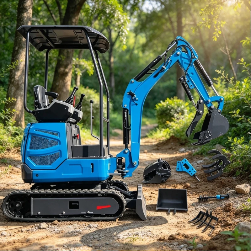 High Performance Small Crawler Excavator Multifunctional Hydraulic Mini Excavator For Garden Renovation Customized