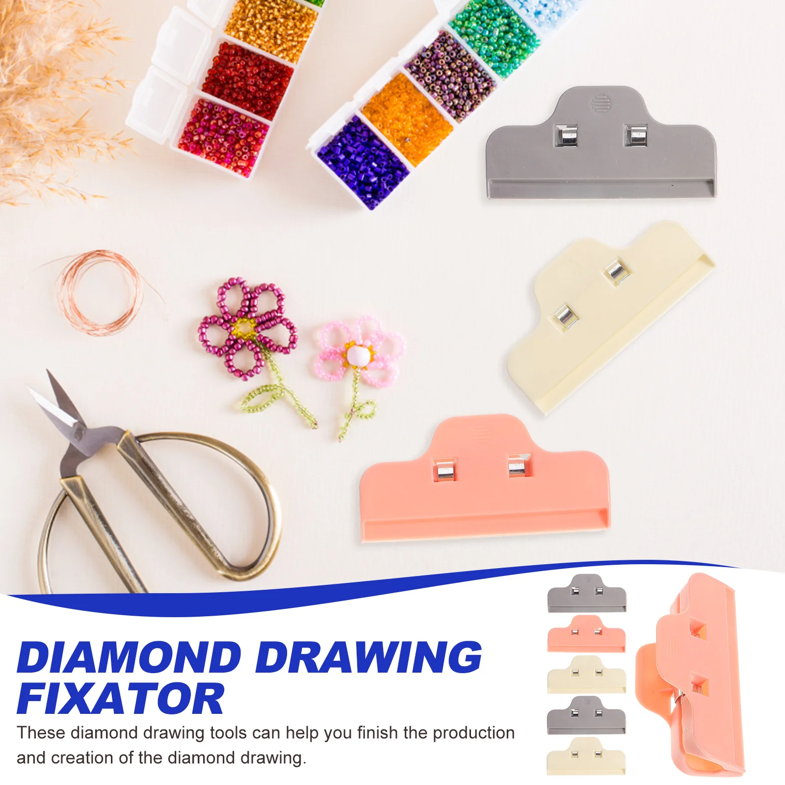 6 Pcs Edge Clip Picture Clips Drawing Fixator DIY Embroidery Supplies Pictures Plastic for Diamonds Craft