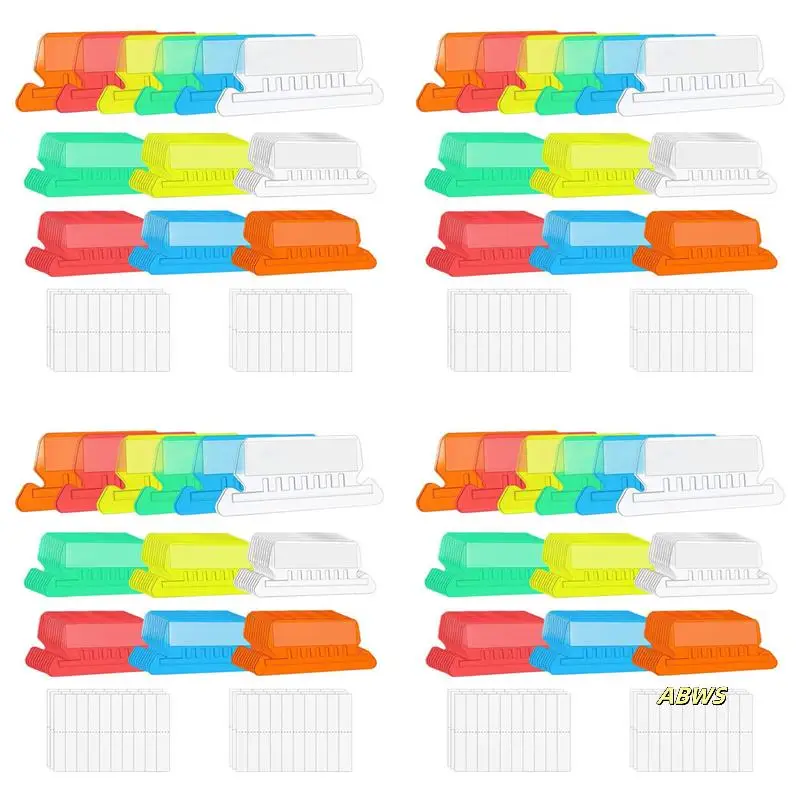 240 قطعة من علامات تبويب المجلد المعلقة مقاس 2 بوصة و120 إدراجات شبكية للتعرف السريع لملفات التعليق وإدراج الملفات المعلقة
