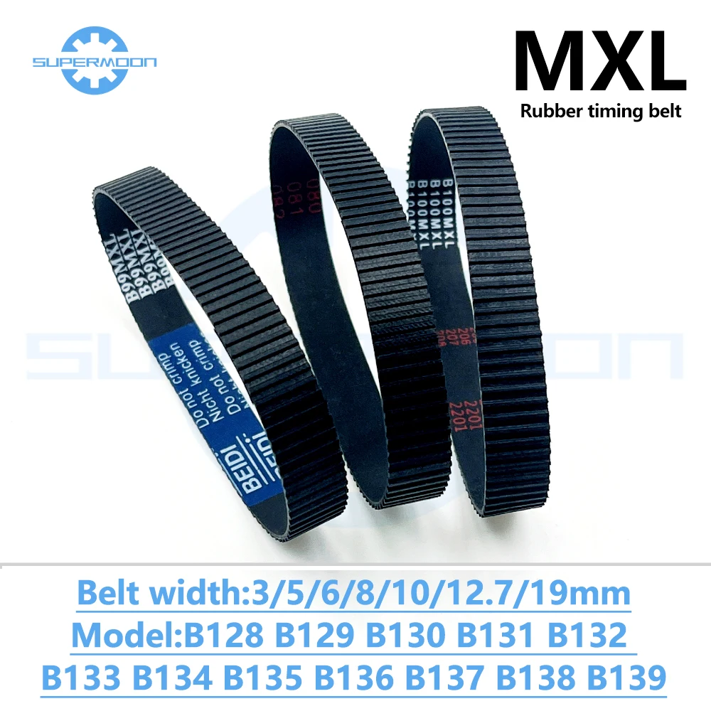 

MXL Timing Belt B128 B129 B130 B131 B132 B133 B134 B135 B136 B137 B138 B139 Width 3-19mm Rubber Closed-Loop Synchronous Belt