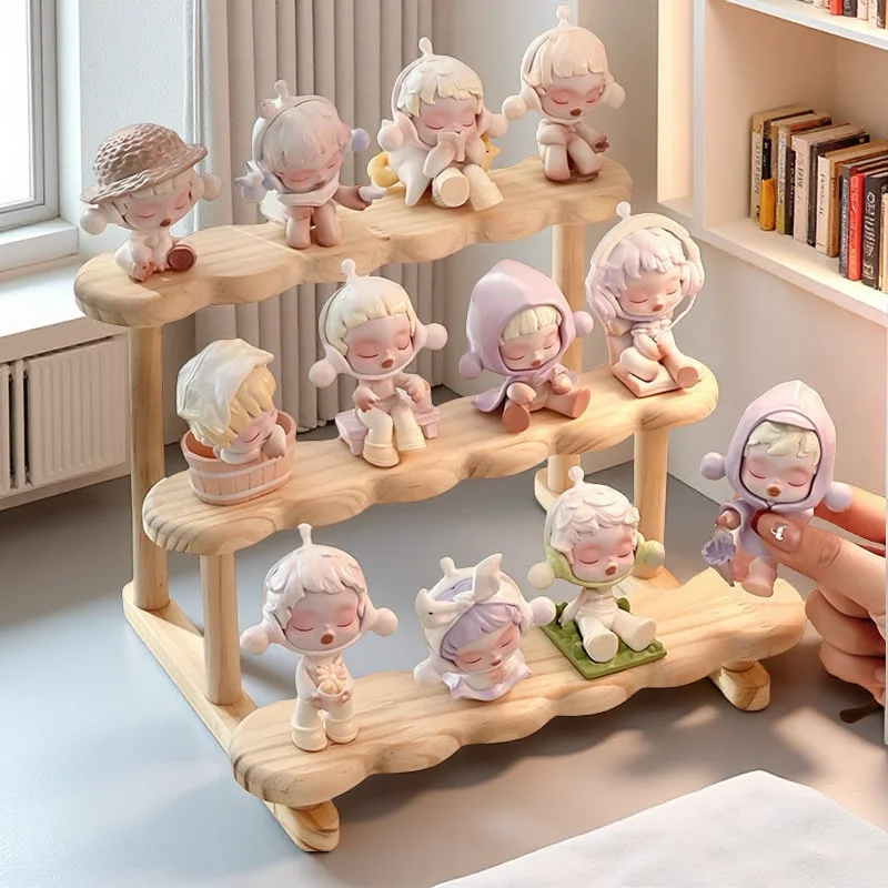 

3 Tier Display Riser Stand Wooden Shelf for Perfume Organizer Perfume Display Shelf Figure Display Case Dolls Storage Rack