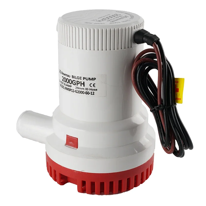 Newmao 12v dc marine bilge pump 12v 24v 2000gph for sea water