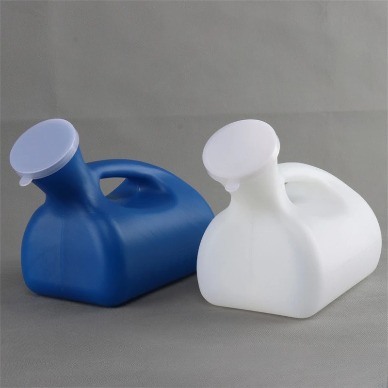 Urinals Men's Car with Scale 1000-2000ML Plastic Pot Urinals Elderly Bed with Cover Chamber Pot