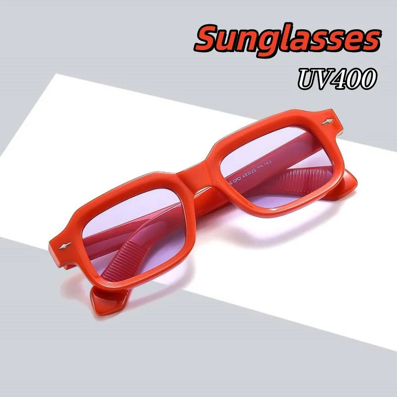 

Men's Retro Street Photography UV400 Sunglasses Small Square Frame Decorative Arrow Glasses Beach Travel Protect Eyes