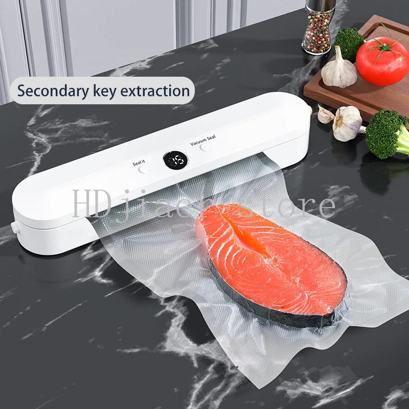 Small Vacuum Sealer Machine - Home Automatic Food Vacuum Packer for Snacks, Sealing Bags & Fresh Preservation