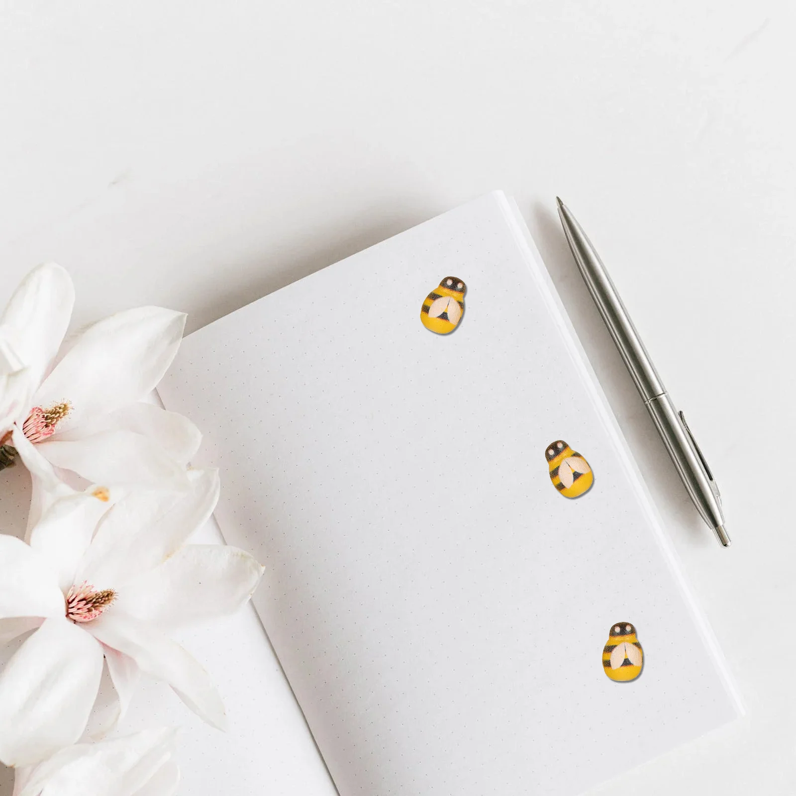 

200 Pcs Moss Micro Landscape Decoration Bees Embellishments Mushroom Shaped Craft Mini Wooden Orange Micro-landscape Child