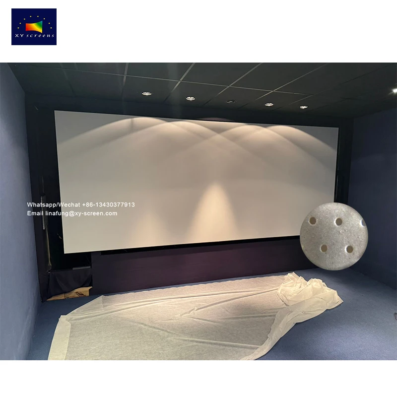 XY Screens Luxury High Gain Micro Perforating Acoustically Bezel Fixed Frame Projection Screen Suitable for 4K/8K Projector