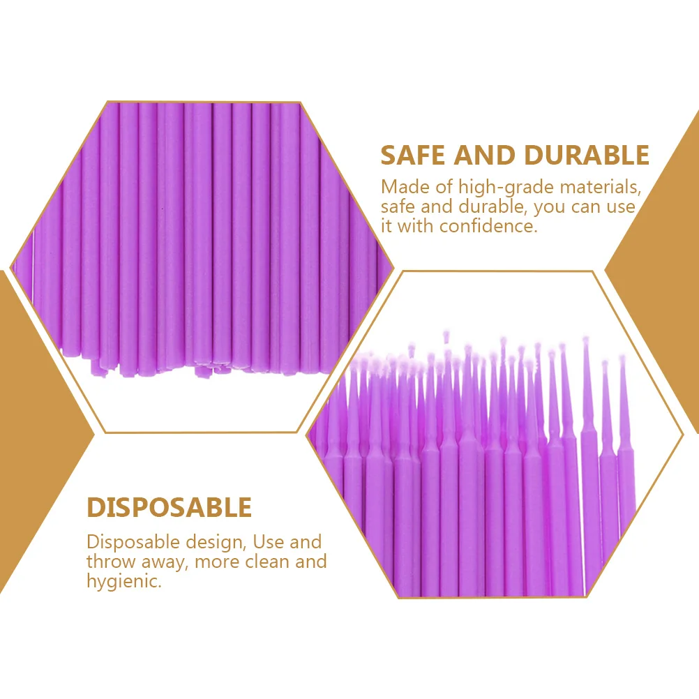 

4 Packs Disposable Beauty Applicator Sticks Cuspidal Plastic Brushes For Cosmetology Tattoo Makeup Salon Use Individual Swabs
