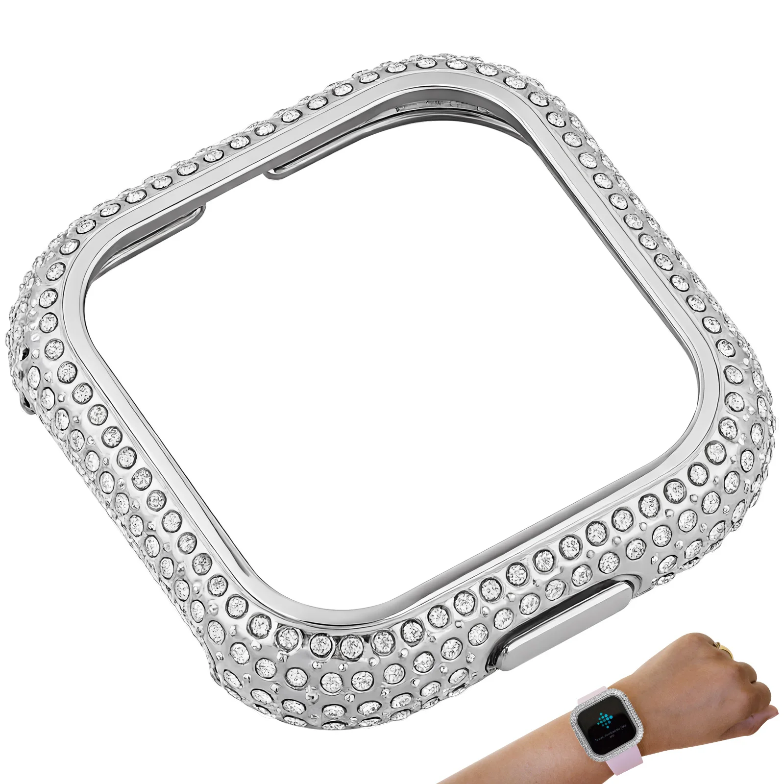 

1Pcs Diamond Watch Cover Compatible with Fitbit Tough Anti-Scratch Pc Case Protective Watch Cover for Daily Use Modern