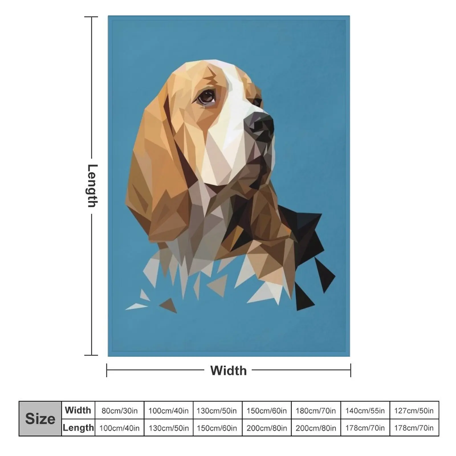 Beagle Hunting Dog Head Throw Blanket christmas gifts Personalized Gift Polar Decoratives Blankets