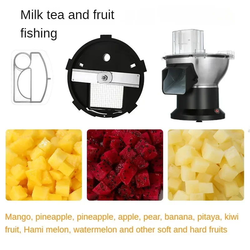 Electric Slicer Thickness Adjustable Restaurant Milk Tea Store Vegetable Cutter  Multi-function Commercial Dicing Machine