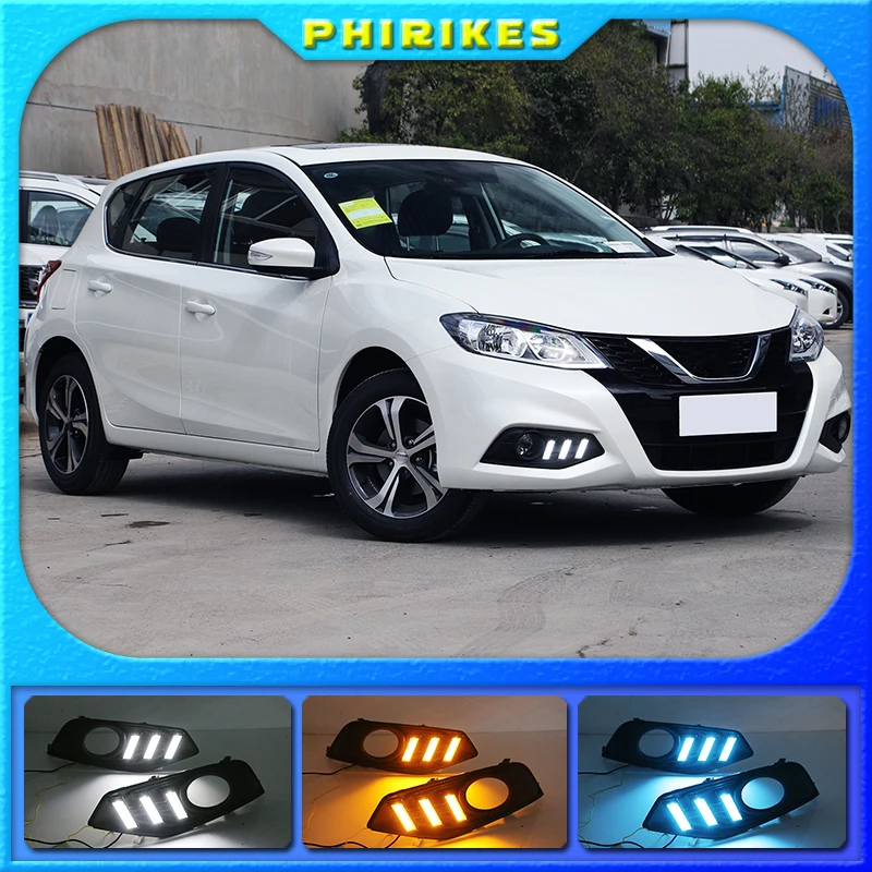 

1 Pair LED Daytime Running Light Lamp DRL Fog Lamp For Nissan Tiida 2016-2019 of 12V Car Auto