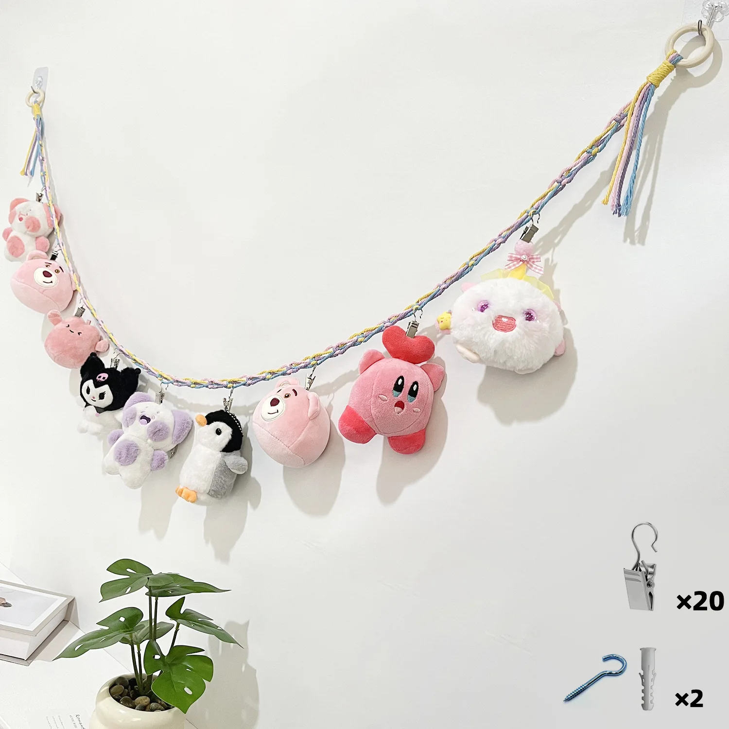 2025 핫 제품 일상 홈 데코 인형 사진 모자 양말 보관 패션 올매치 귀여운 핸드메이드 체인 랜야드