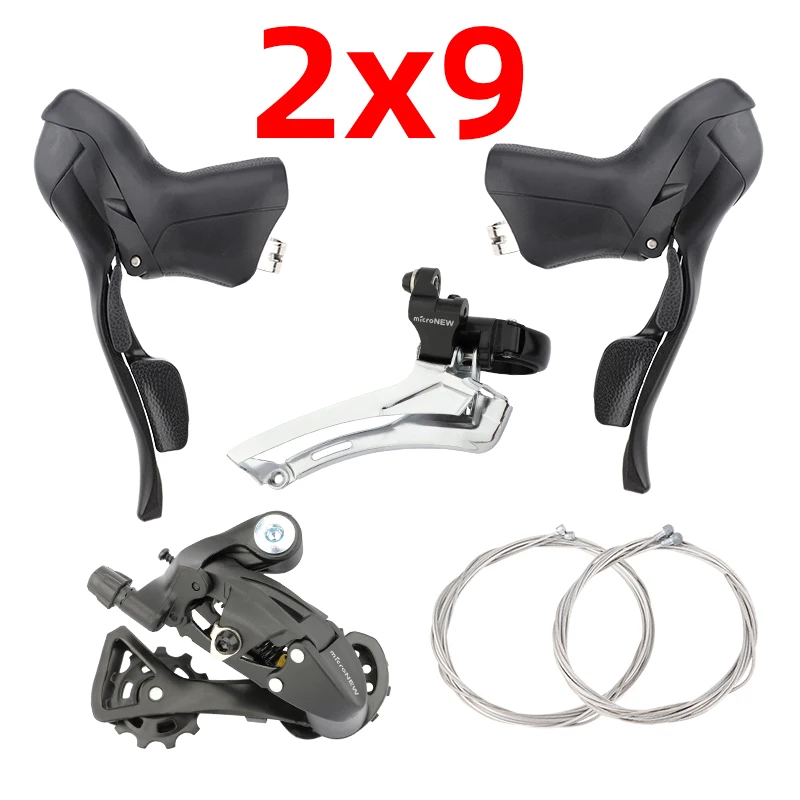 MicroNEW Racefiets Shifters 3x7 3x8 3x9 3x10 3X11Speed Remhendel Fiets 2x7 2x8 2x9 2x10 Speed Derailleur voor Shimano