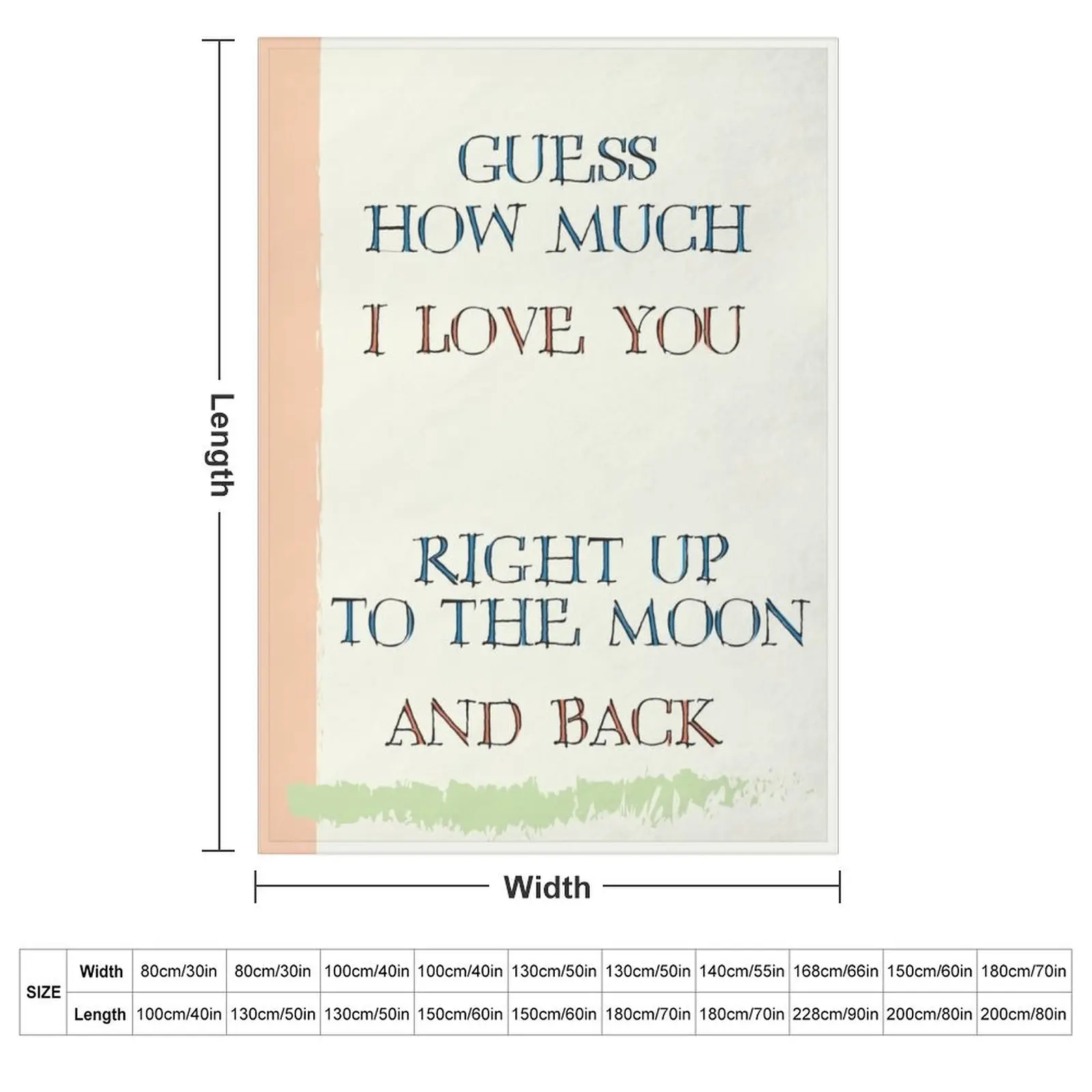 Guess How Much I Love You Throw Blanket couch cozy soft plush fuzzy picnic outdoor blanket