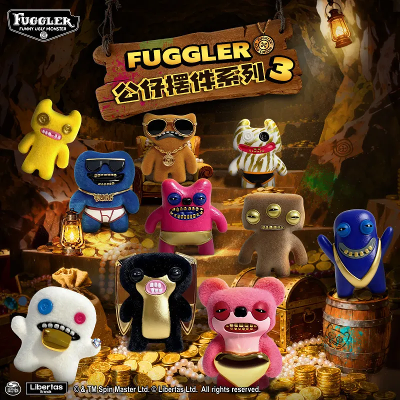 Fuggler Série Originale 3 Modèle Porte-clés Jouets Boîte Mystère Monstre Punk Mignon Dent Pendentif Sac à Dos Poupée Cadeaux de Collection