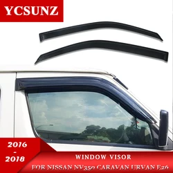Window Visor For Nissan NV350 Caravan Urvan E26 2016 2017 2018 2019 2020 2021 Door visor Sun Rain Guards Car Accessories