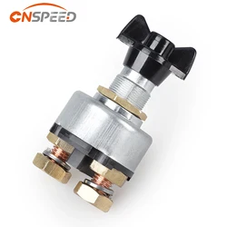 Car Auto RV Boat Key Battery Disconnect Isolator Rotary Kill Cut Off Switch 12V / 24V 200A Lucas SSB106 Style 2* M10 Stud Bolts