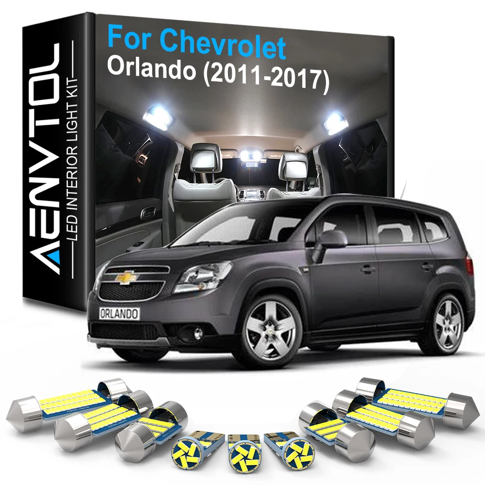 

AENVTOL 13pcs Canbus LED Interior Light For Chevrolet Chevy Orlando 2011 2012 2013 2014 2015 2016 2017 Car Accessories No Errors