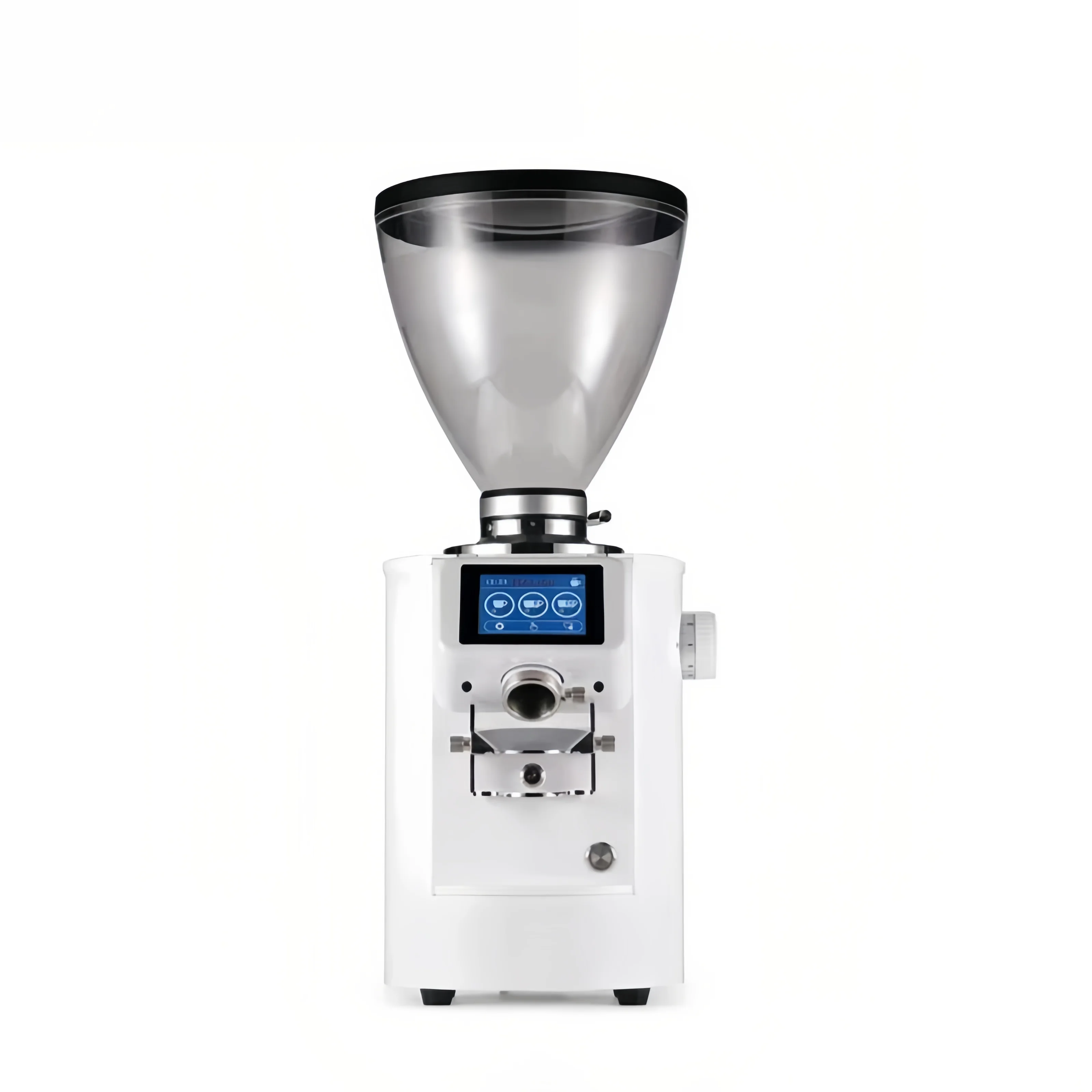 Flat Burr Aluminum Electric Coffee Grinder Machine With Dosing Control 600W Plug-And-Play