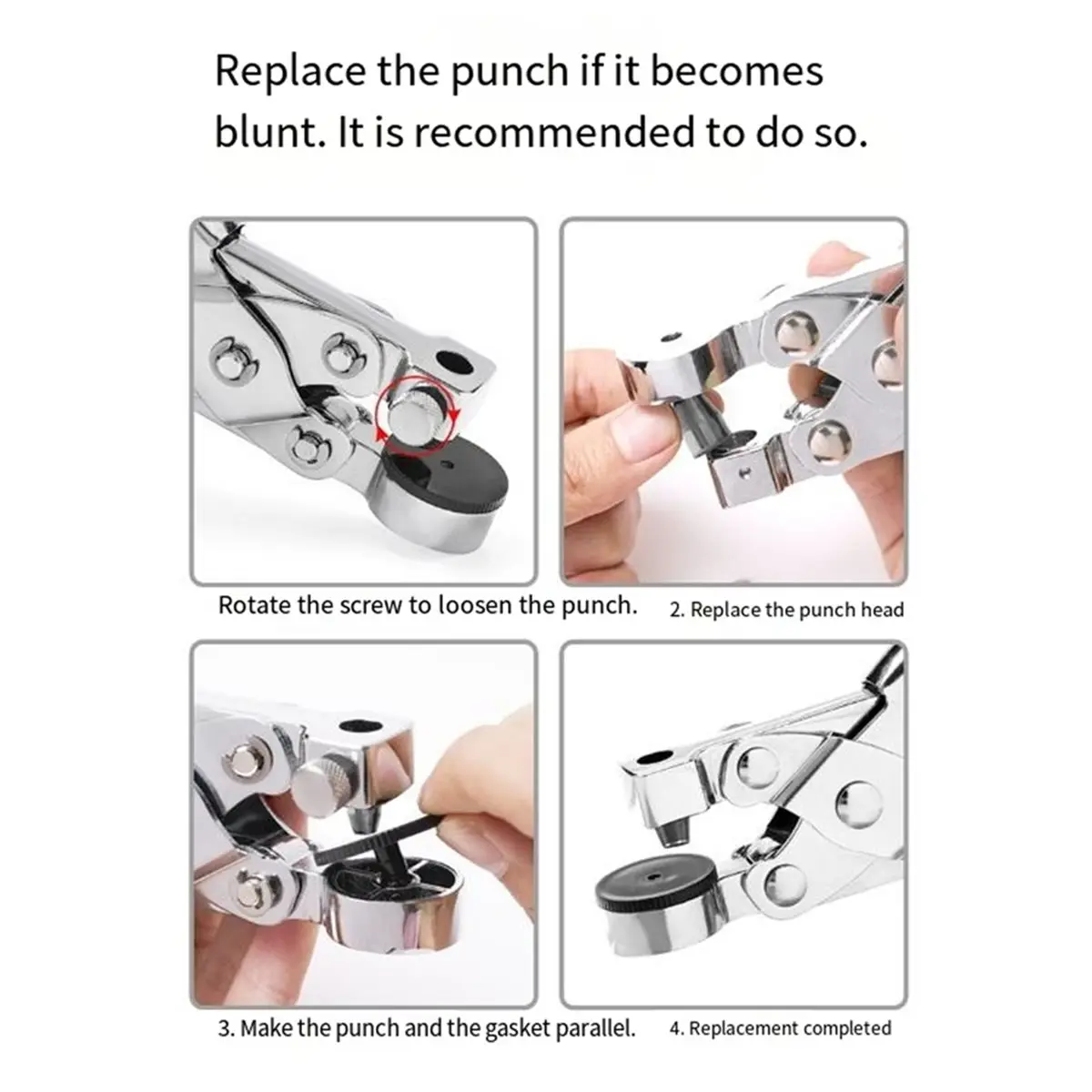 

A10R 7 Size 2-5mm Leather Hole Punch Heavy Duty Leather Belt Hand Hole Puncher Belt Hole Puncher for Leather