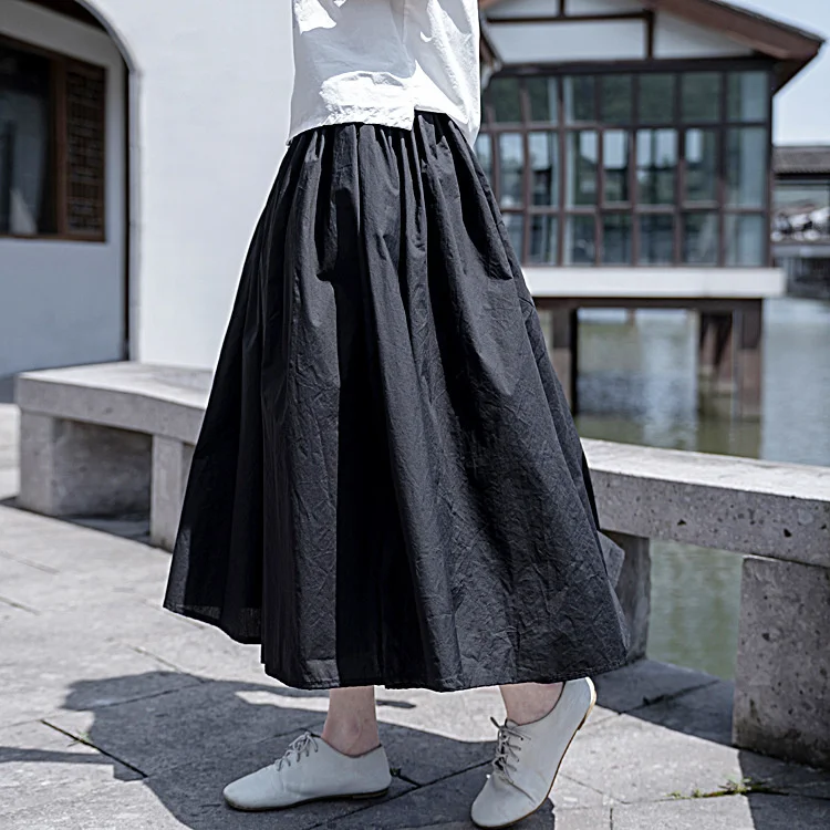 UMI MAO Chinese Style Yamamoto Dark Wind Spring And Summer Heavy Industry Spelling Large Swing Fluffy Skirt Female Women