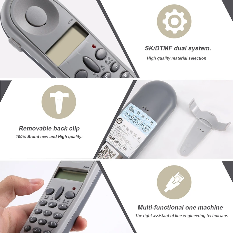 FULL-Telephone Phone Butt Test Tester Lineman Tool Network Cable Set Device C019 Check For Telephone Line Fault