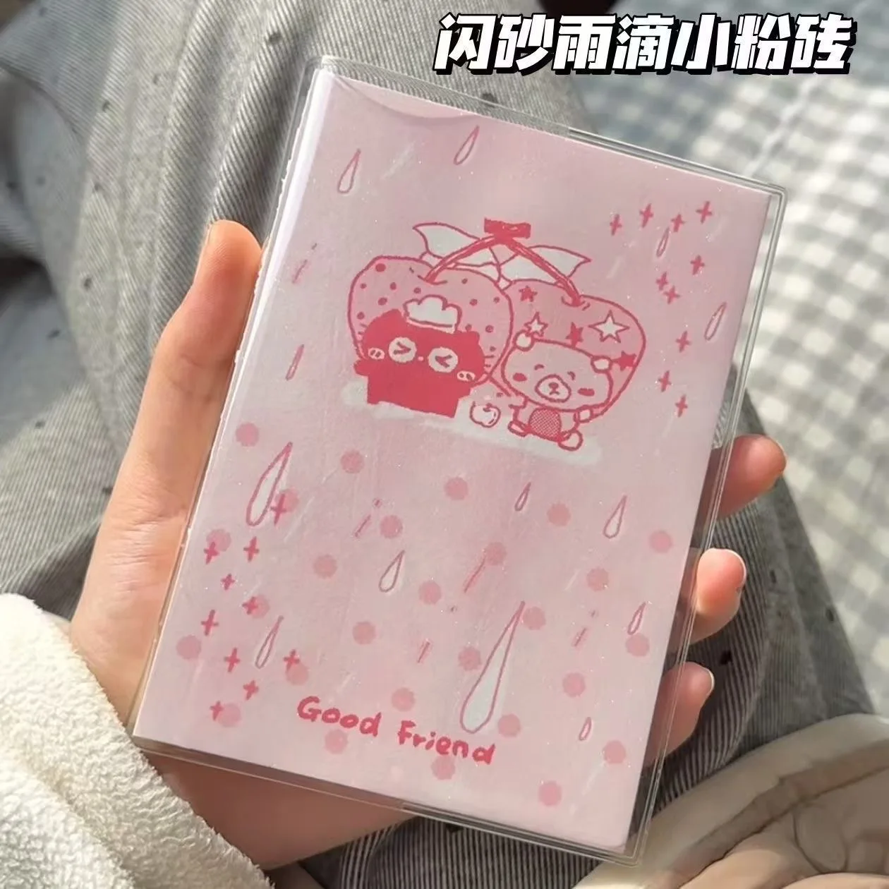 

Korean-style Notebook Frosted Raindrop Small Pink A6 Blank Planner High-appearance Student Portable Schedule Notebook Cute Gift