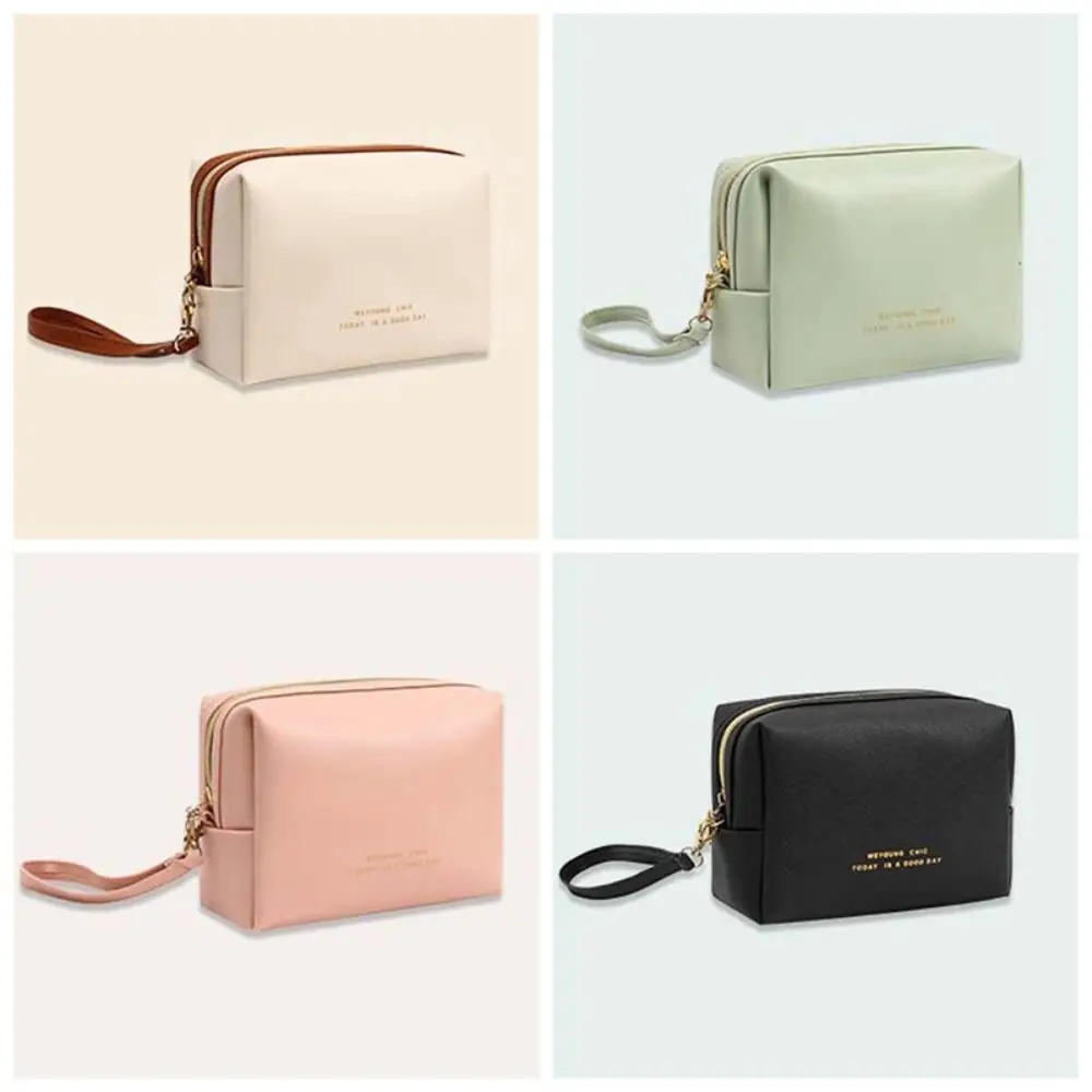 محفظة PU حقيبة مستحضرات تجميل متعددة الوظائف منظم أدوات الزينة حقيبة غسيل مثمنة مضادة للرذاذ المياه العناية بالبشرة كيس التخزين الحمام #6