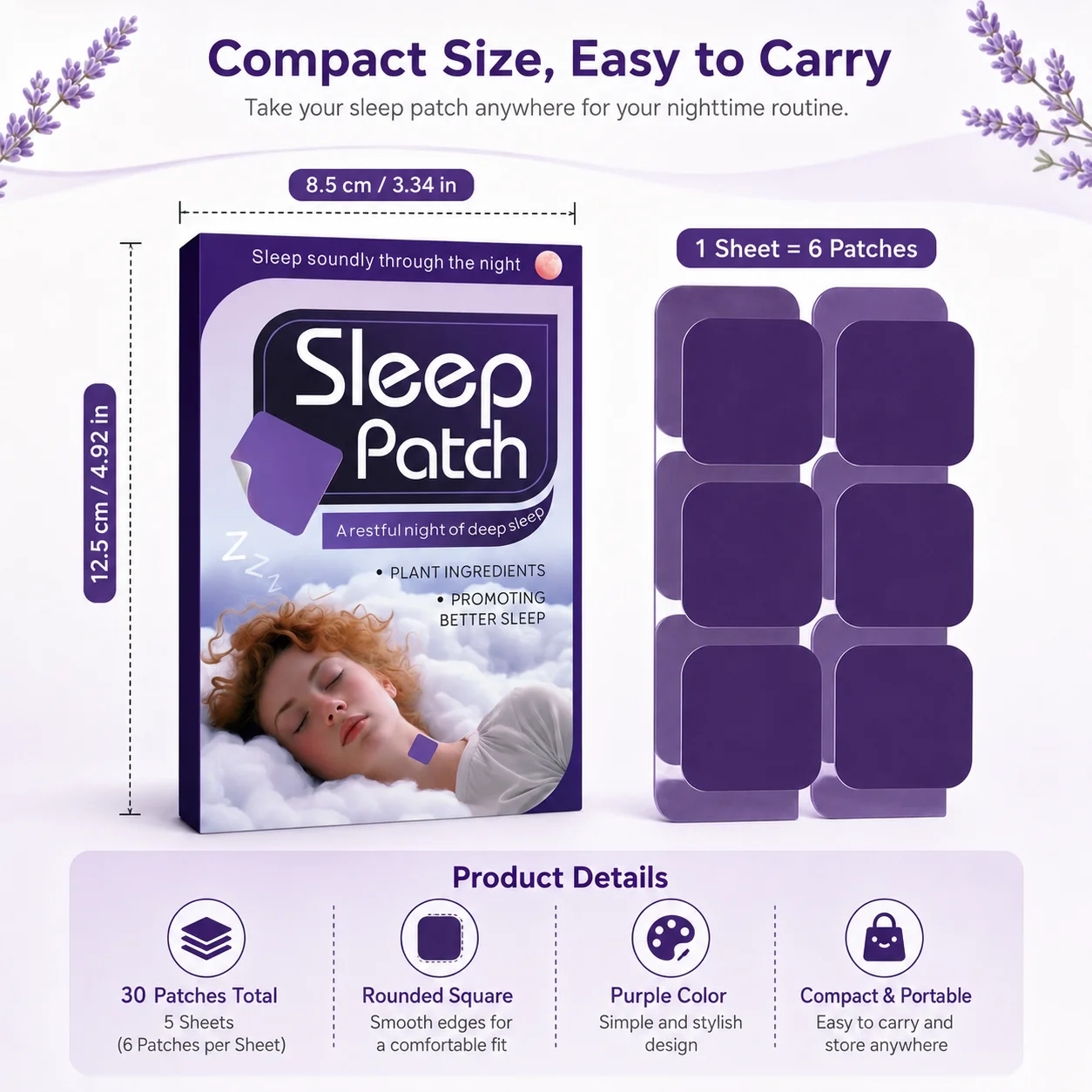 30PCS Sleep Patch Nighttime Wellness Patch Plant-Inspired Comfortable Night Patch for Bedtime Routine Travel Home image 6