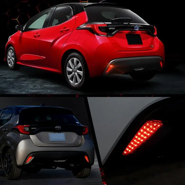 LED Reflector bumper brake lights for Yaris 2020 2021 2022 2023 MXPA15 KSP210 MXPH10 CH-R NGX50 ZYX10 Yaris accessories