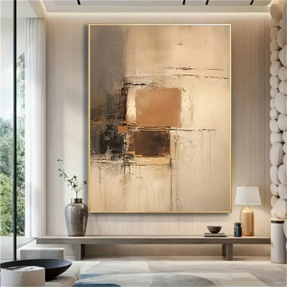 

Hand-Painted Abstract Oil Painting On Canvas Original Pictures For Living Room Pendant Vertical Large Piece Wall Art Decor Home
