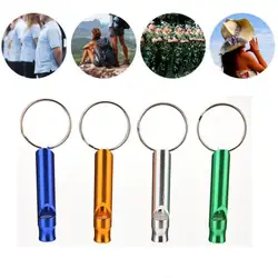 Mini Multifunction Whistle Keychain Outdoor Emergency Survival Safety Sport Camping Self Defense Supplies Security Protection