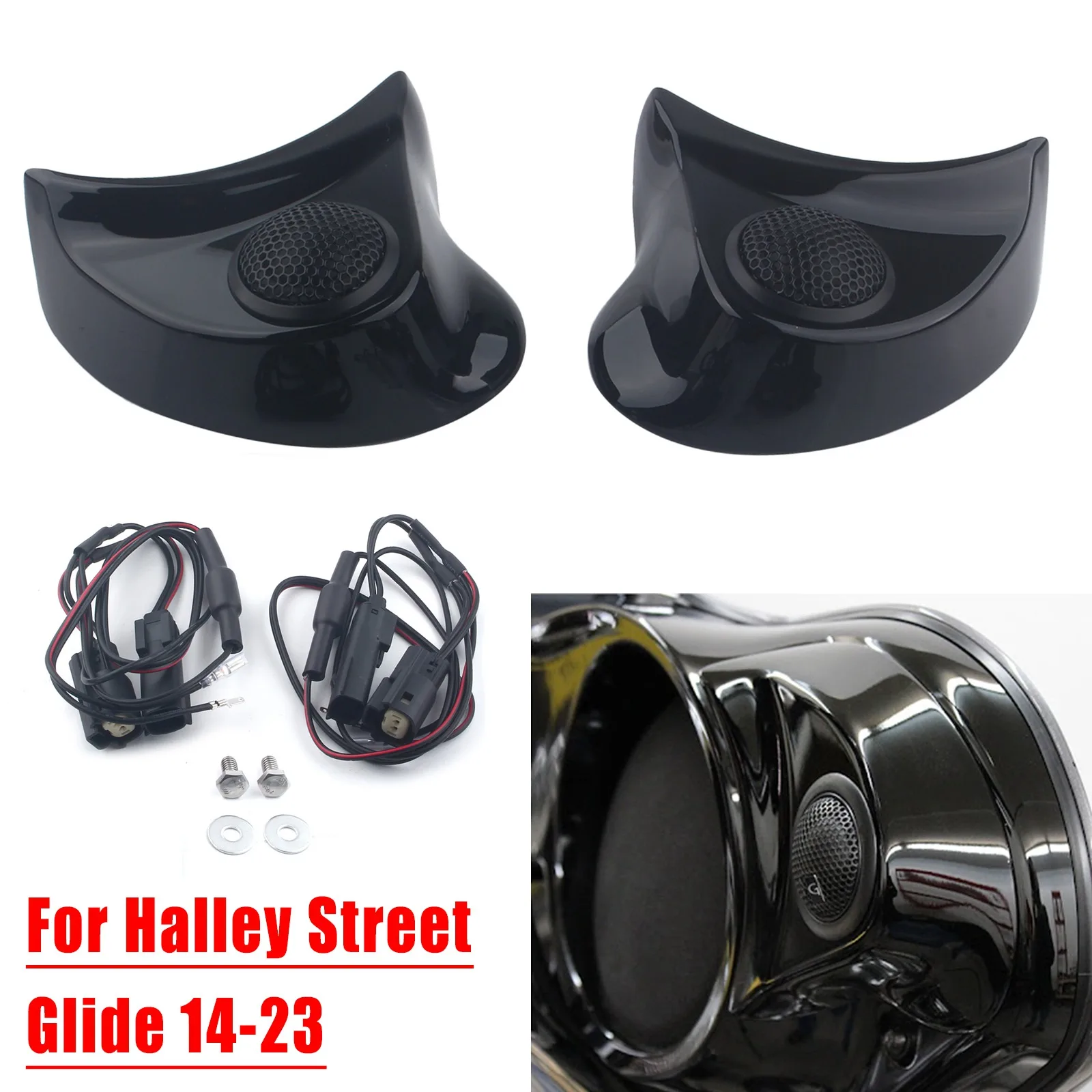 Batwing Fairing Tweeter Speaker Kit For Harley Batwing Fairings 2014-2023 Street Glide FLHX/FLHXS Electra Glide FLHTCU