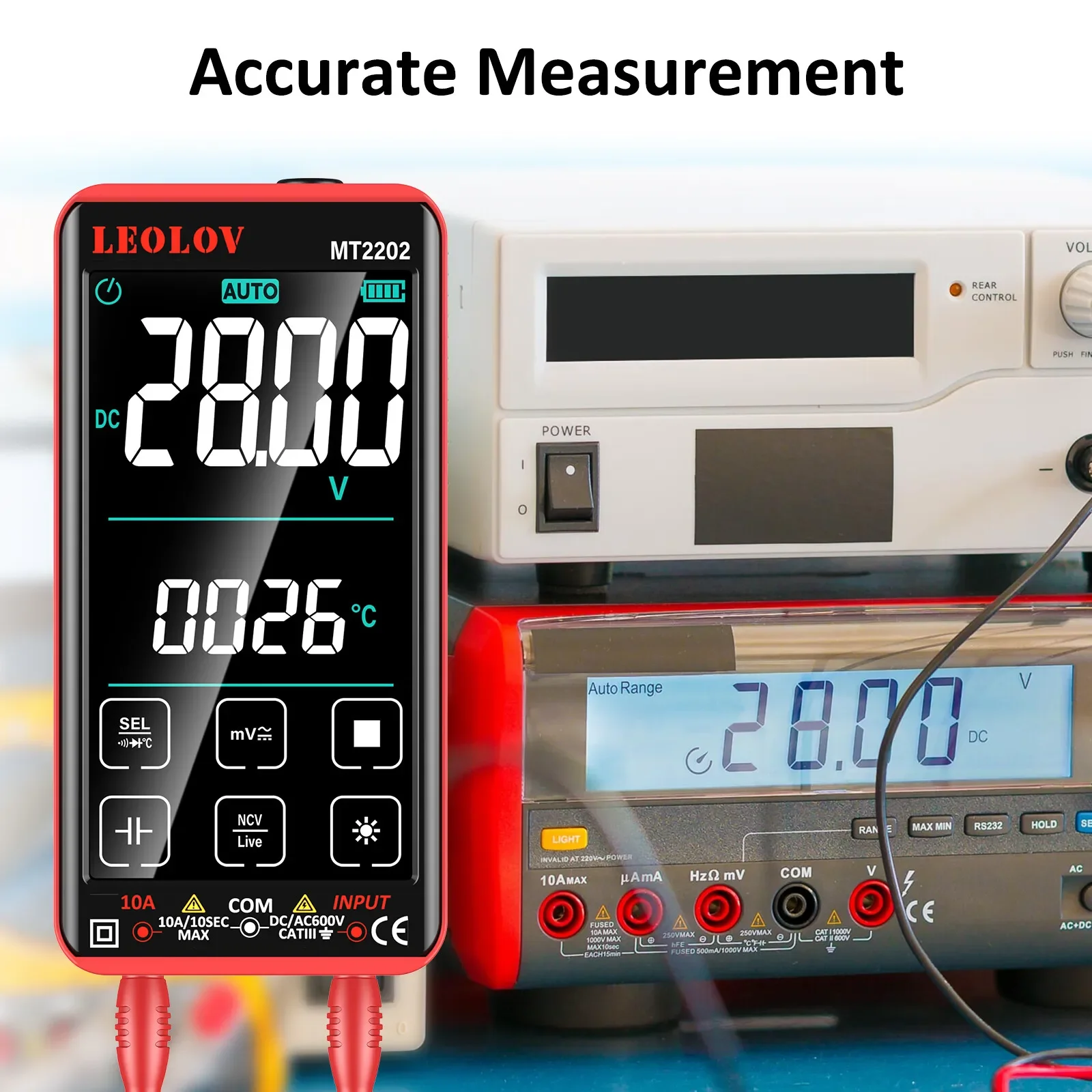 Profissional Digital Multimeter Tester Touch Screen Rechargeable Auto-range 10000Counts Voltage Resistance AC/DC Current Meter