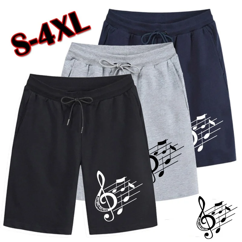

2022 Music Note Printed Women Men's Shorts Pants Friends Casual Jogging Trousers Men's Sport Shorts