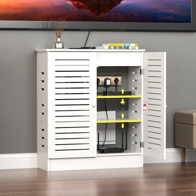 Multimedia hub box, blocking router storage cabinet