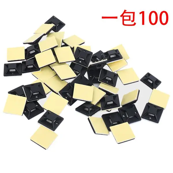 

Discount 100 Pcs Self Adhesive Cable Tie Mount Base Holder 20 x 20 x 6mm