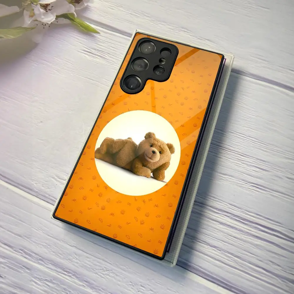 Ted Bear Phone Case For Samsung Galaxy S24 S23 S22 S21 S20 A24 A34 A54 A53 Note20 M54 Fe Ultra Plus Glass