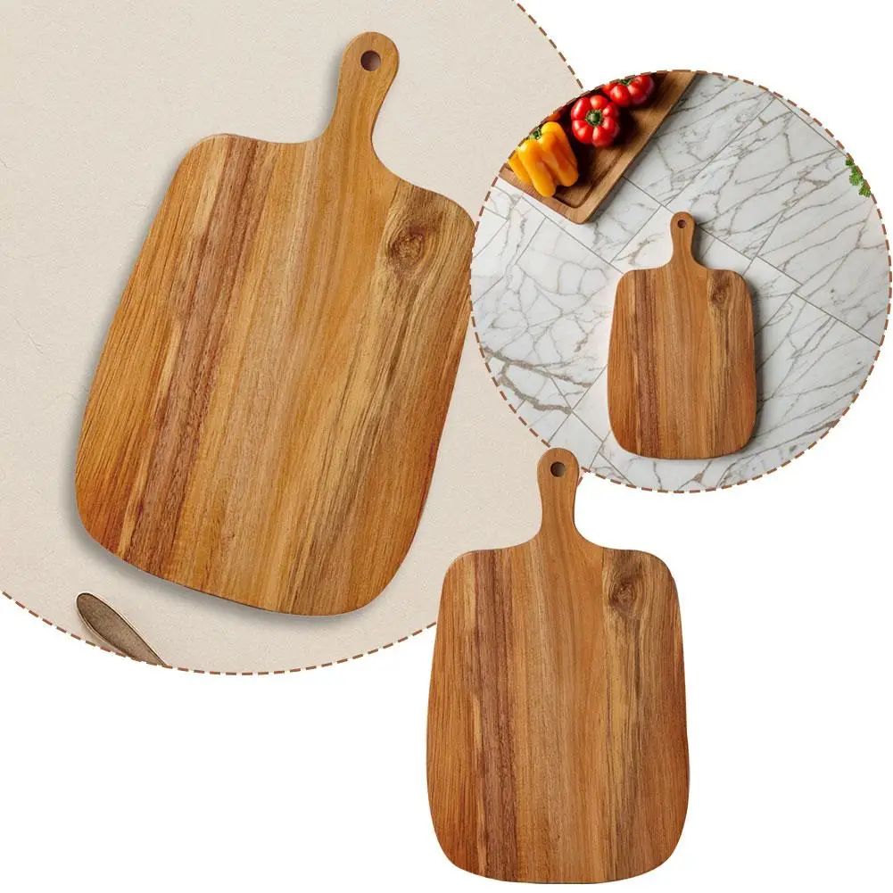 Tabla de recubrimiento versátil, saludable, sin químicos, tabla de cortar de madera maciza Natural durable, tabla de artesanía exquisita portátil