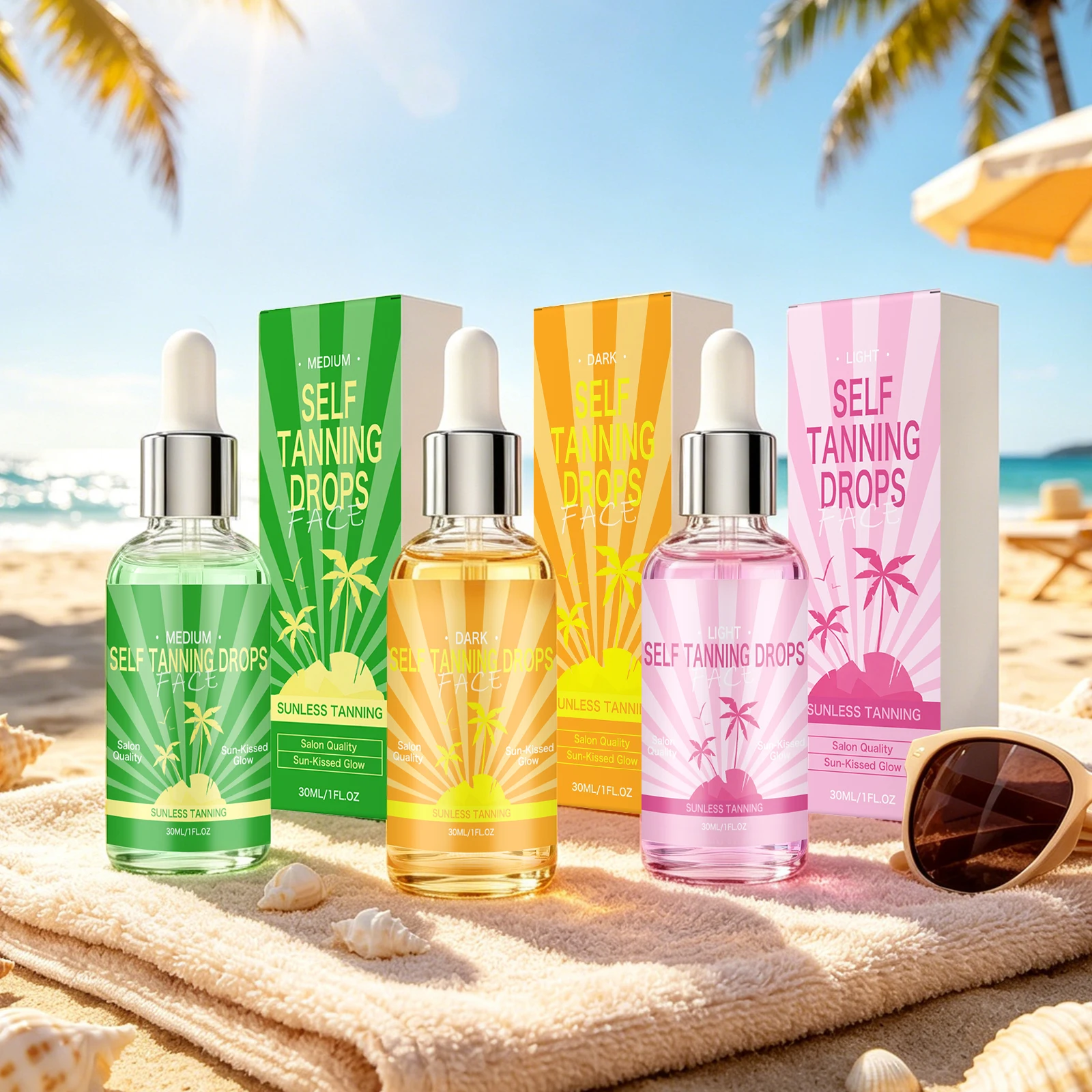 Self Tanning Essence Sunless Tanning Enhance Skin Melanin Liquid Enhance Bronzer Skin Natural Tanner Face Body Bronzing Tan Drop