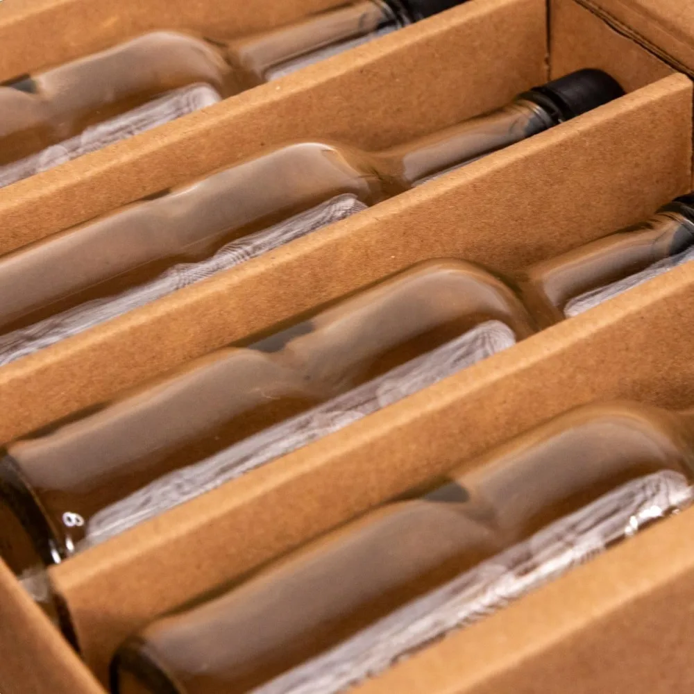 Portabotellas personalizable de 5oz para salsa picante casera, amargos, mermeladas, juego de caja de envío resistente y duradero hecho a EE. UU.