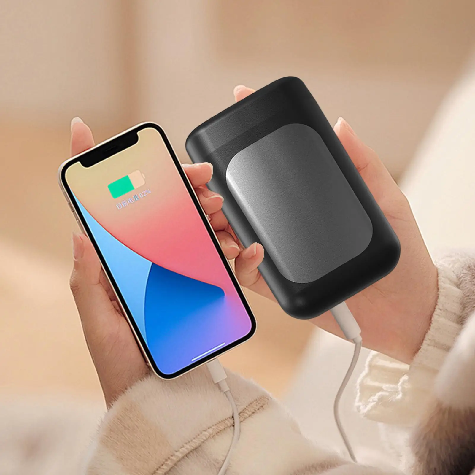 

Electric Hand Warmers Rechargeable 6000mAh 3 Level Adjustable Temperature Portable Heated Hand Warmer Warming Device For Working