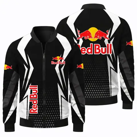 New Red Bull Off-road Motorcycle Riding Suit Windproof and Warm Jacket Spring and Autumn Men's Red Bull Fashionable Riding Suit