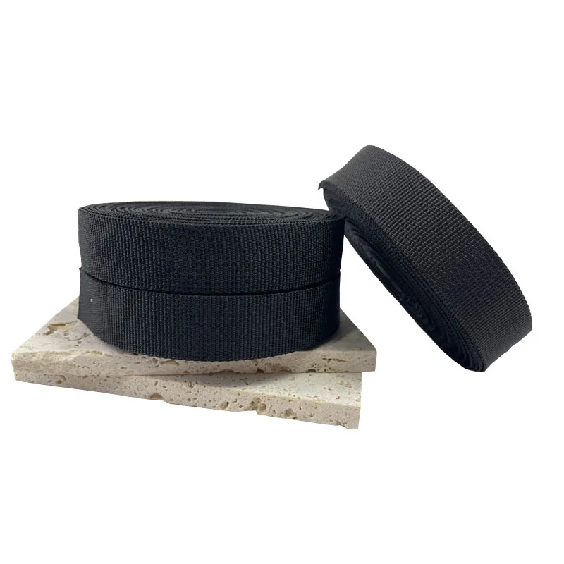 1meter Black Polyester Fibre Webbing Ribbon Band Strap Tape Dog Collar Harness Outdoor Backpack Bag Parts 20/25/32/38/50/60/70mm