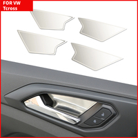 4Pcs Stainless Steel Car Door Handle Bowl Cover Sticker Trim for Volkswagen VW TCROSS T-cross 2018 - 2023 Accessories