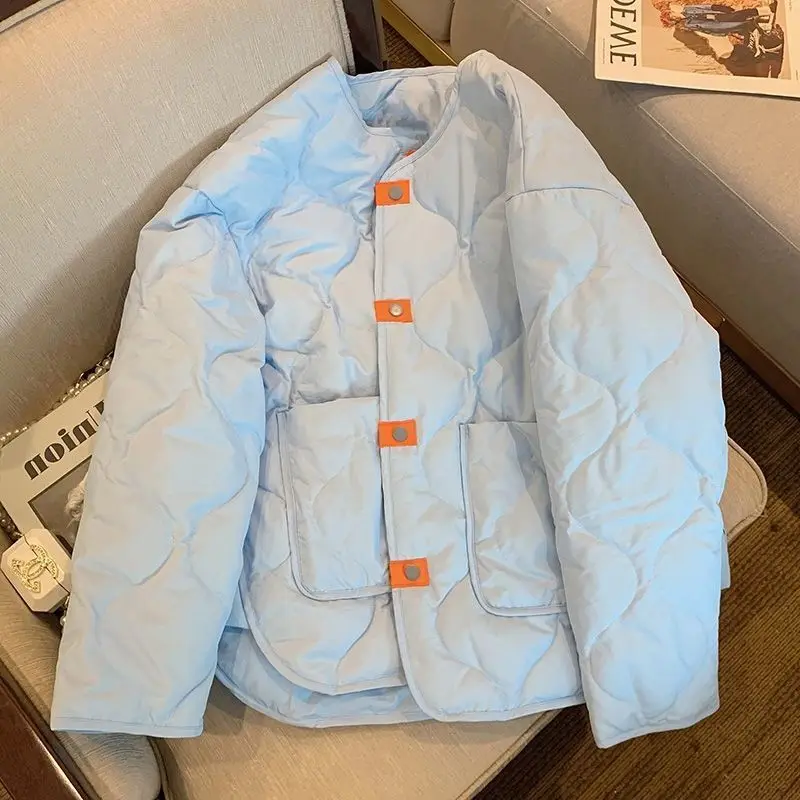 

Loose Fit Men's down Jaet 300 Extra Large Size Faionable Youth Casual Long Sve Zipper Closure Cotton-Padded Coat