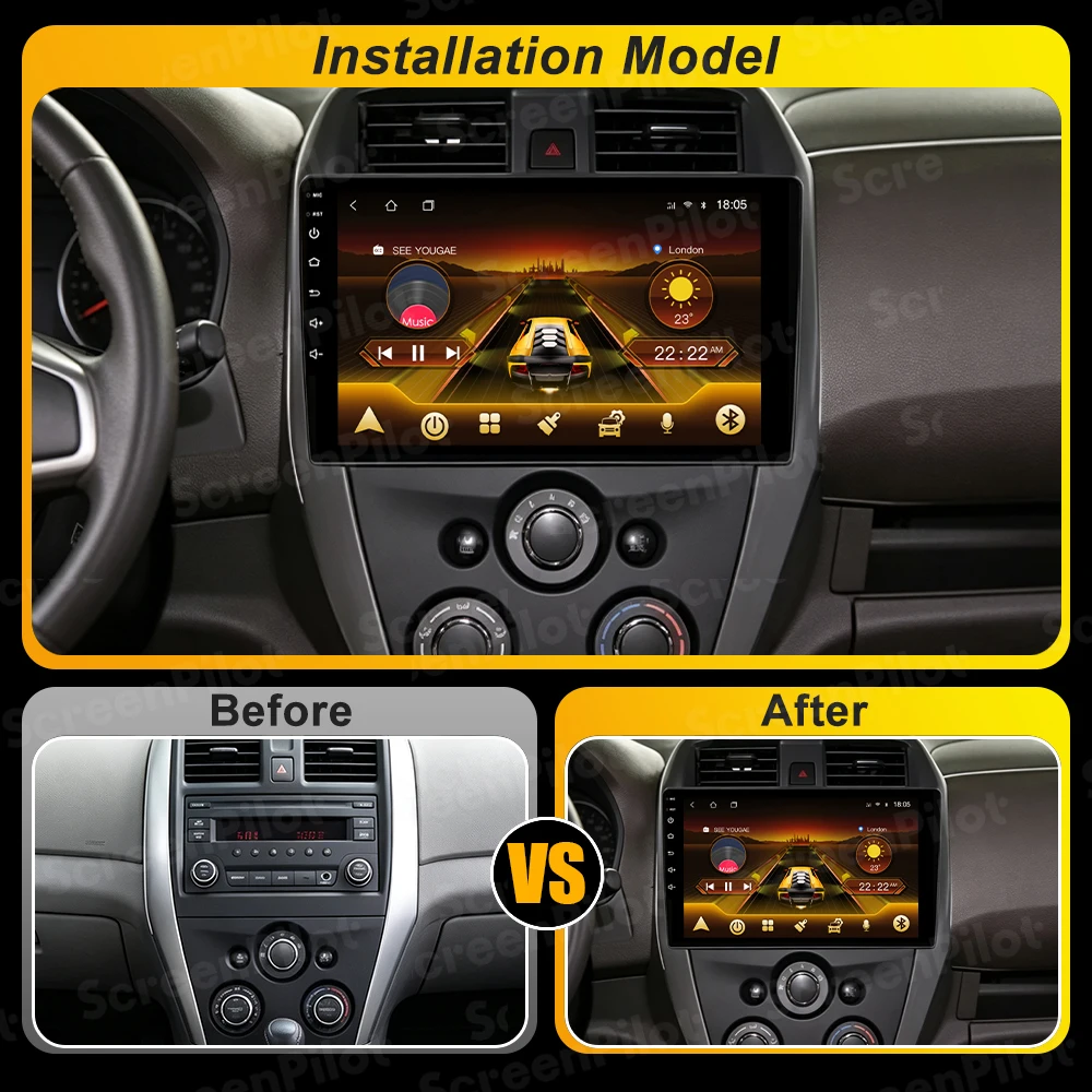 Android 16 For Nissan Micra K13 March K13 2013-2017 Multimedia Video Player  Carplay Touch Screen RDS Intelligent System 8 Core