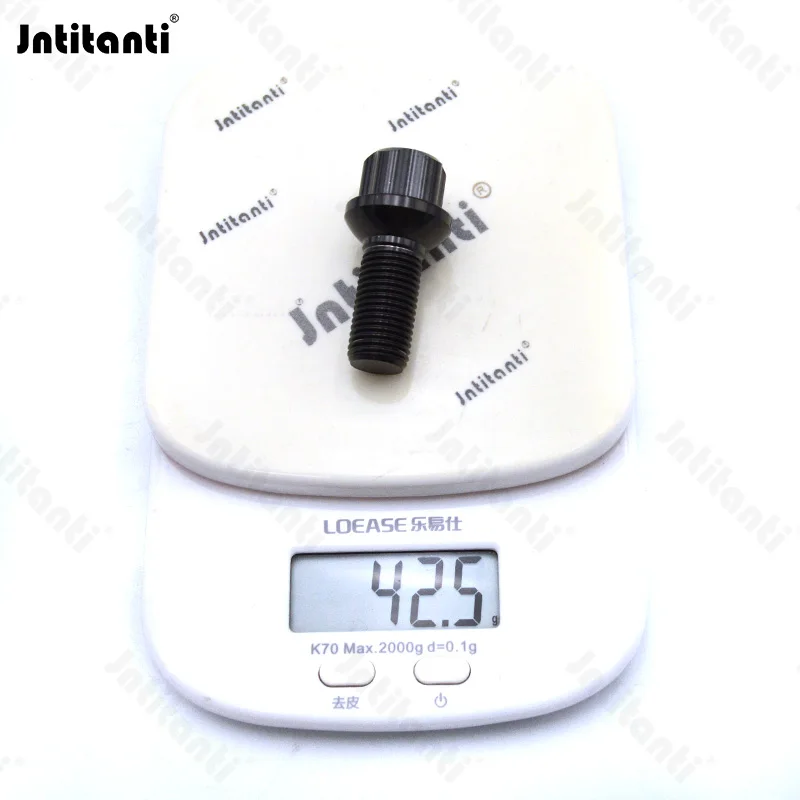 Jntitanti wheel bolt M14*1.5*28-45mm Anti-theft never rust racing cone seat Gr.5 titanium hub bolt wheel bolt for VW AUDI