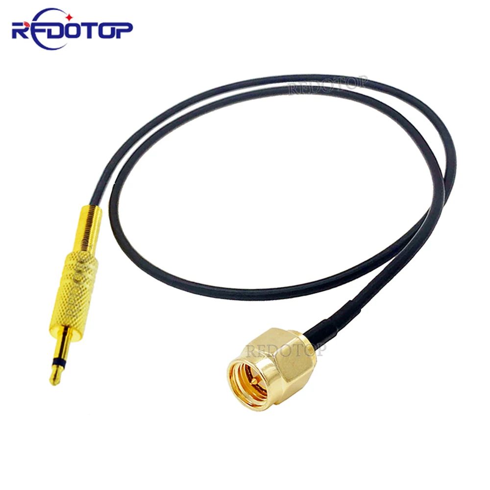 

RG-174 SMA Male to 3.5mm Mono 1/8" Male Plug for CCTV Camera Monitor Antenna Cord 50 Ohm RG174 Cable Pigtail RF Coaxial Jumper